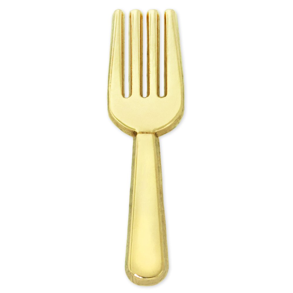 Gold Plated Fork Lapel Pin - Elegant Culinary Utensil Brooch for Chefs, Food Lovers & Kitchen Enthusiasts - Perfect for Cooking Events, Gifts & Fashion Accessories