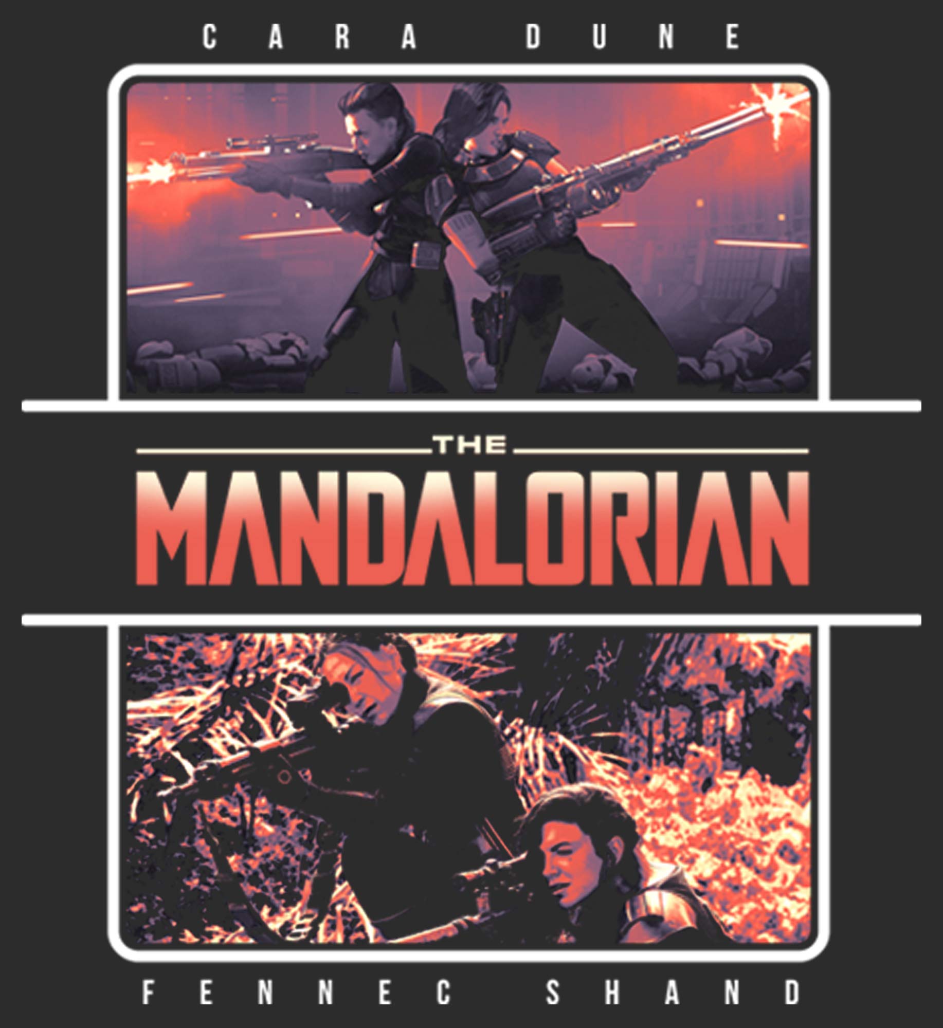 Women's Star Wars: The Mandalorian Character T-Shirt - Grogu & Mando Graphic Tee for Fans, Cosplay & Everyday Wear
