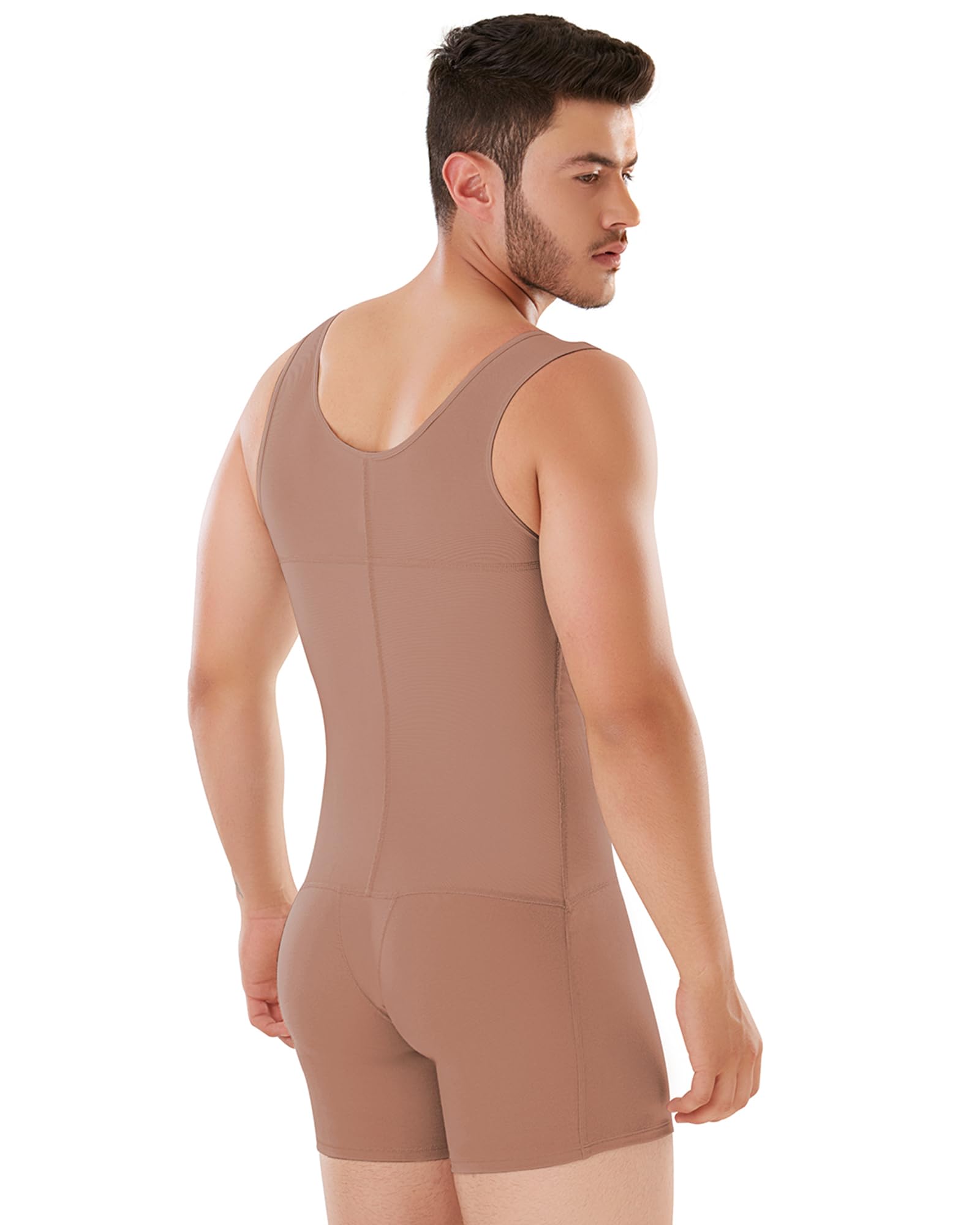 SHAPE CONCEPT Men's Shapewear 361 - Colombian Faja for Men with Stomach Compression, Hooks & Abdomen Control - Perfect for Post-Surgery, Weight Loss & Body Shaping