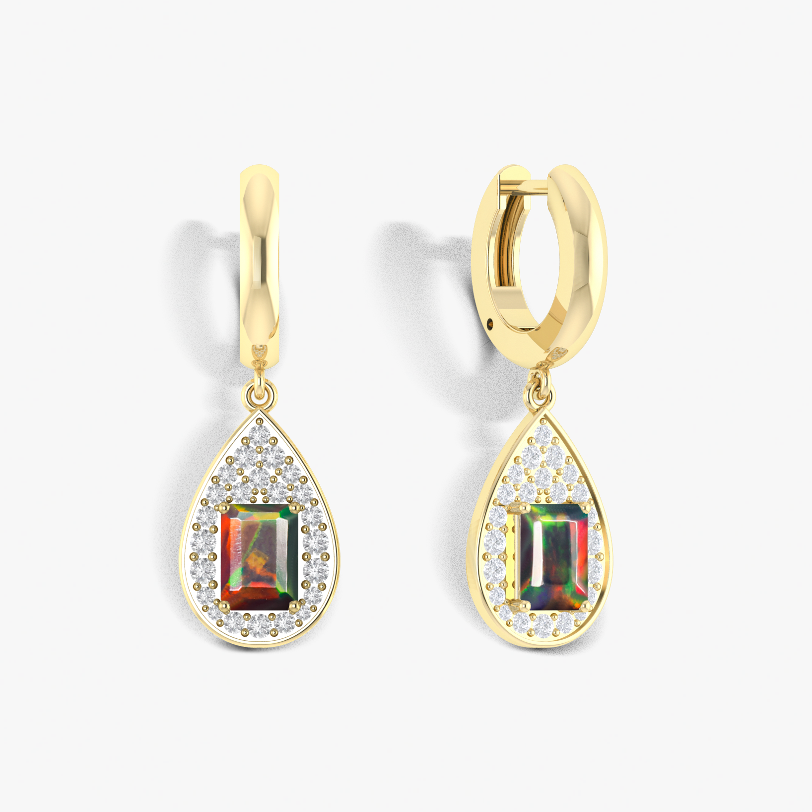Black Opal Stud and Drop Earrings for Women - Elegant Fashion Jewelry for Parties, Weddings & Everyday Wear