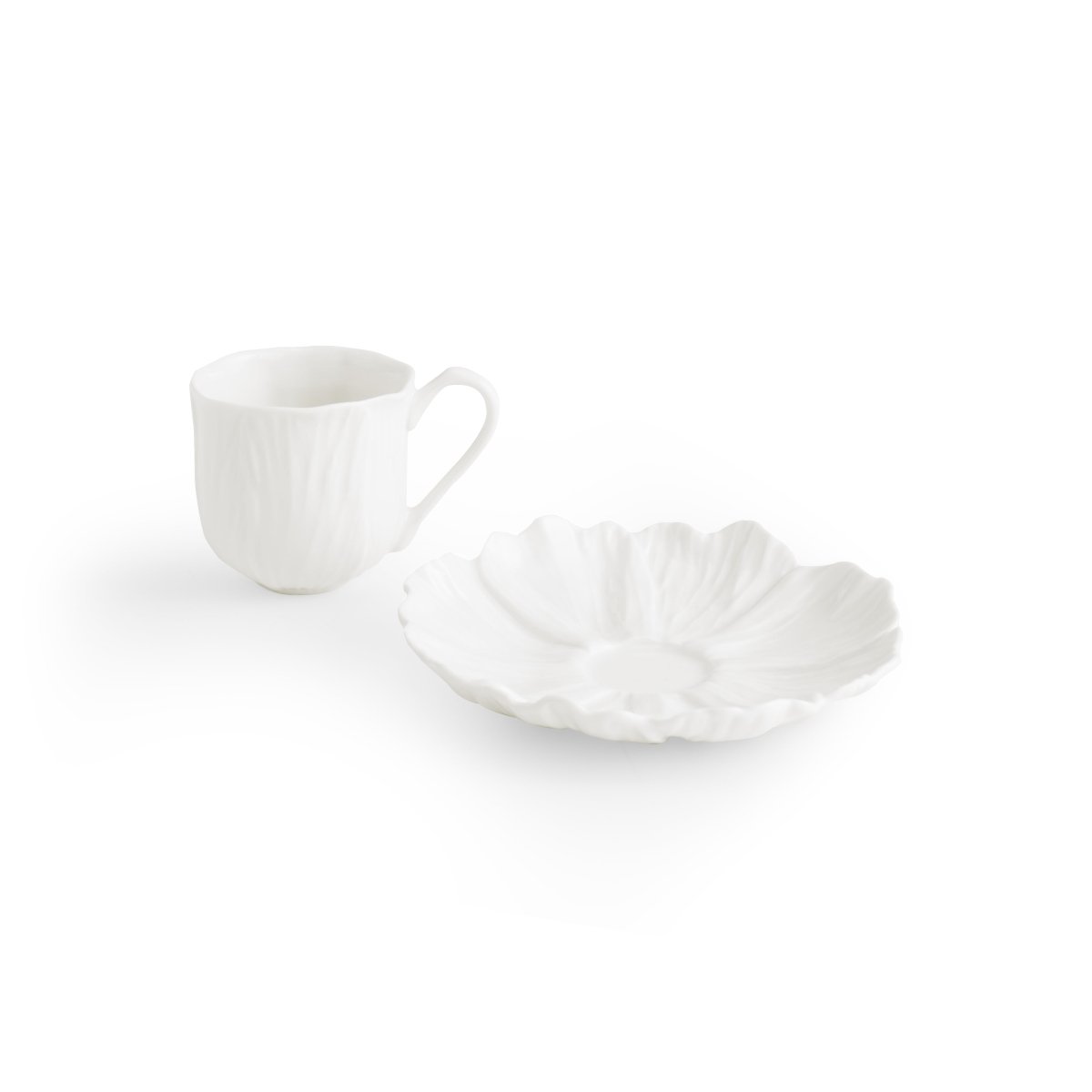 Premium Gardenia Demitasse Set - Elegant Porcelain Espresso Cups & Saucers for Afternoon Tea, Coffee, or Dessert - Perfect for Home, Cafe, or Gift Giving