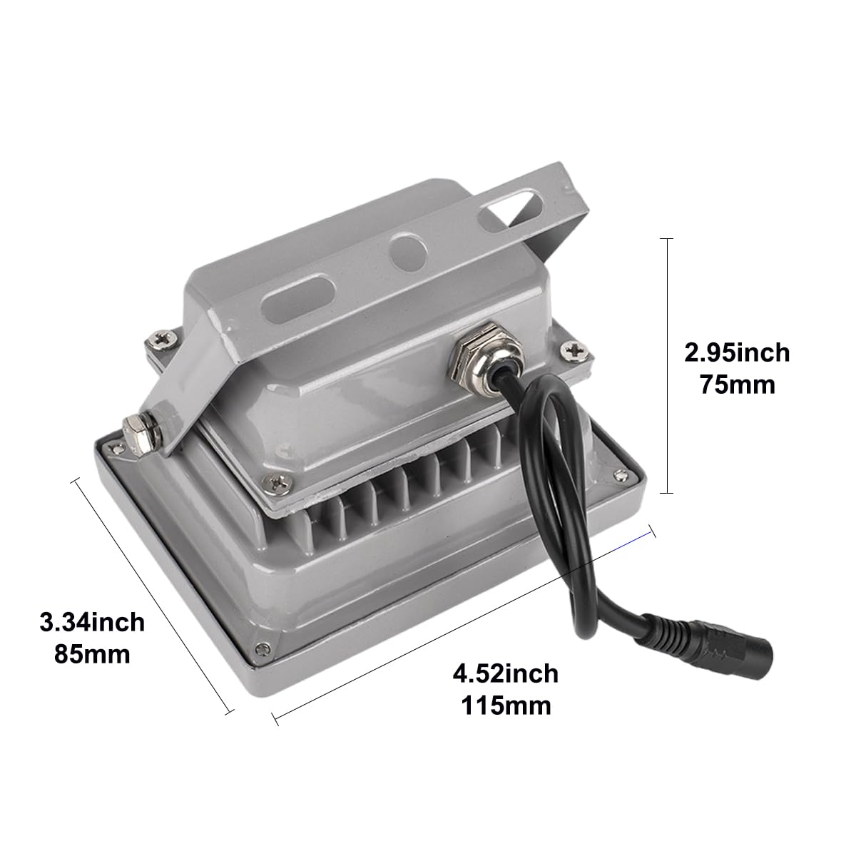 850nm 15 Degree 6-LEDs IP65 Waterproof Infrared Illuminator - DC12V Laser IR Flood Light for Outdoor Security Cameras & Night Vision - Perfect for Home Surveillance, Backyard Monitoring and Low Light Conditions