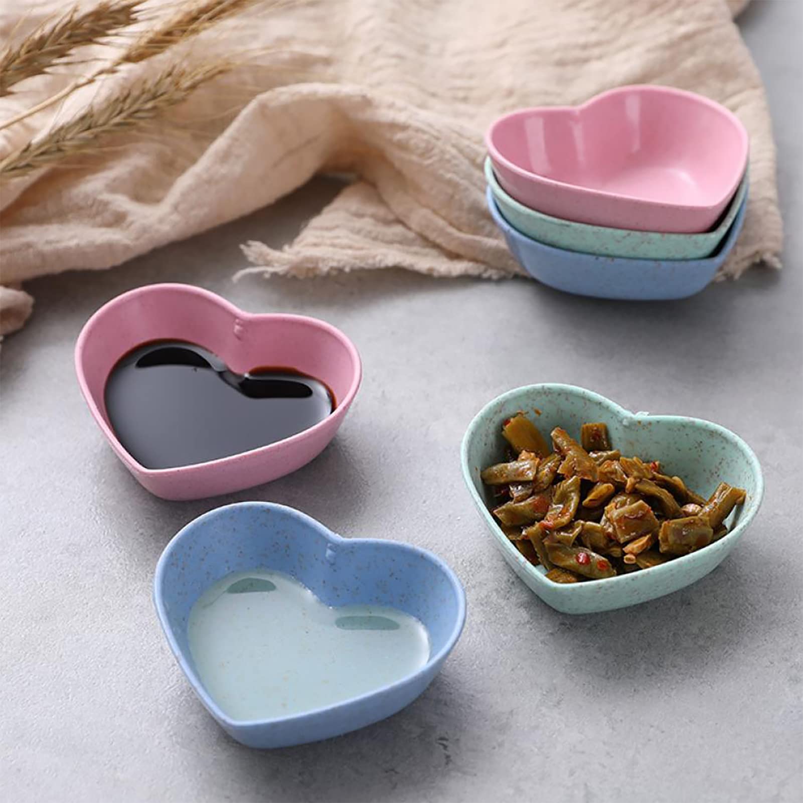 8-Piece Soy Sauce Dish Set - Eco-Friendly Wheat Straw Mini Dipping Bowls for Sushi, Appetizers & Condiments | Perfect for Asian Cuisine, Party Snacks & Restaurant Use