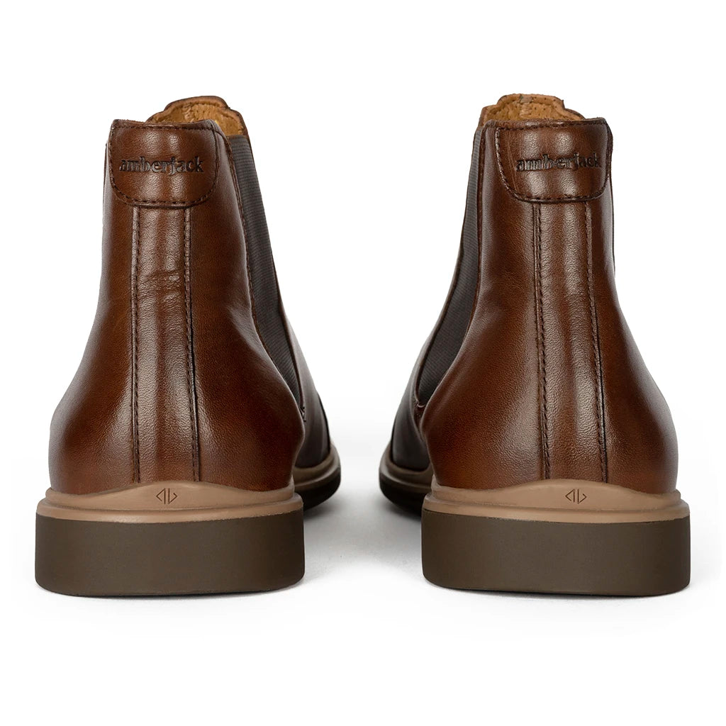 The Chelsea Chestnut Brown Leather Ankle Boots for Women - Stylish & Comfortable Fall & Winter Fashion for Casual Outings & Office Wear