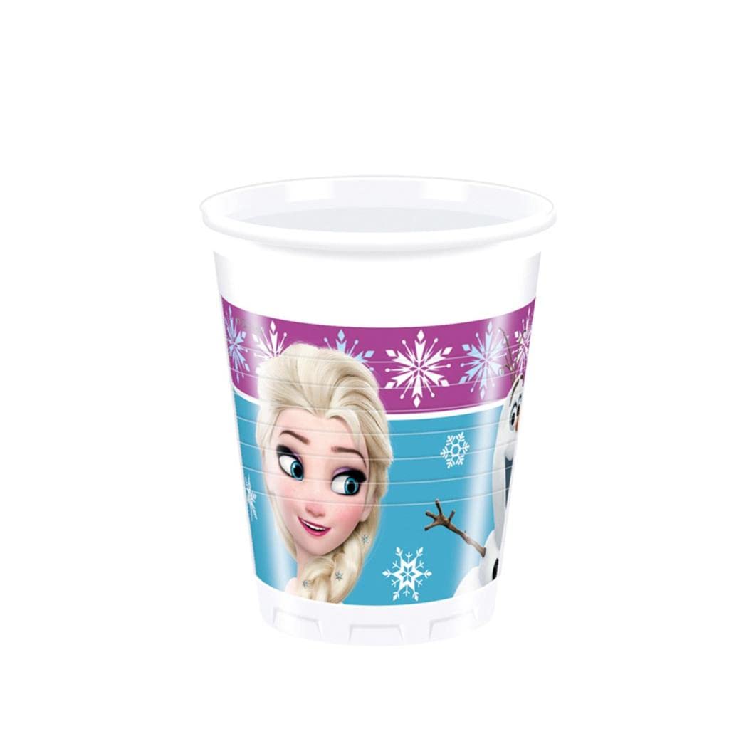 Disney Frozen Northern Lights Plastic Cups Set of 8 - Kids Party Supplies, Birthday Favors, Summer Camp Drinkware, Movie Night Accessories