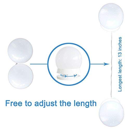 Chende Hollywood Vanity Lights for Makeup - 14 Dimmable LED Bulbs with AC Adapter, Stick-On Mirror Lights for Dressing Room & Bathroom (Mirror Not Included) - Perfect for Makeup Application, Photography Lighting, and Home Decor