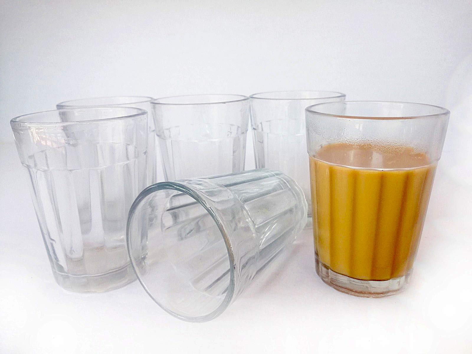 Authentic Indian Chai Tea Cups & Wine Glasses Set of 6 - 2.02 oz Traditional Ceramic Cups for Chai, Tea, Wine & Cocktails - Perfect for Home, Cafe & Restaurant Use