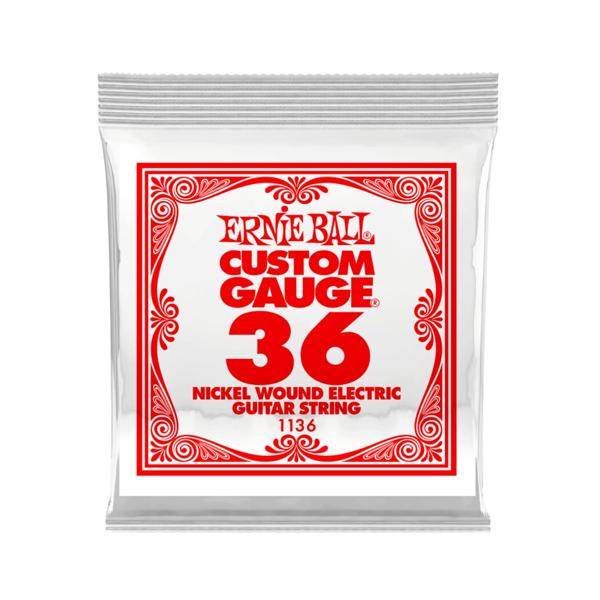 Ernie Ball Nickel Wound Single Guitar Strings 3-Pack .036 Gauge - Premium Electric Guitar Strings for Rock, Blues & Metal Performance