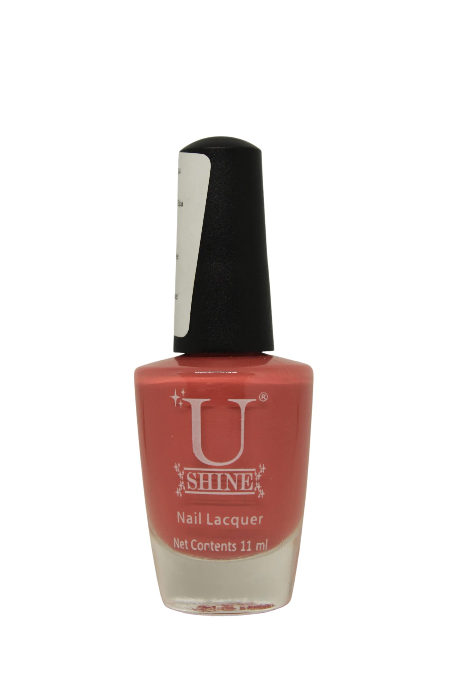 U Shine Coral Shine Glossy Nail Polish - Vegan, Non-Toxic, Long Lasting (11ML) | No Paraben, No Yellowing, No Chipping | Perfect for Manicures, Pedicures & Nail Art | Peach Color