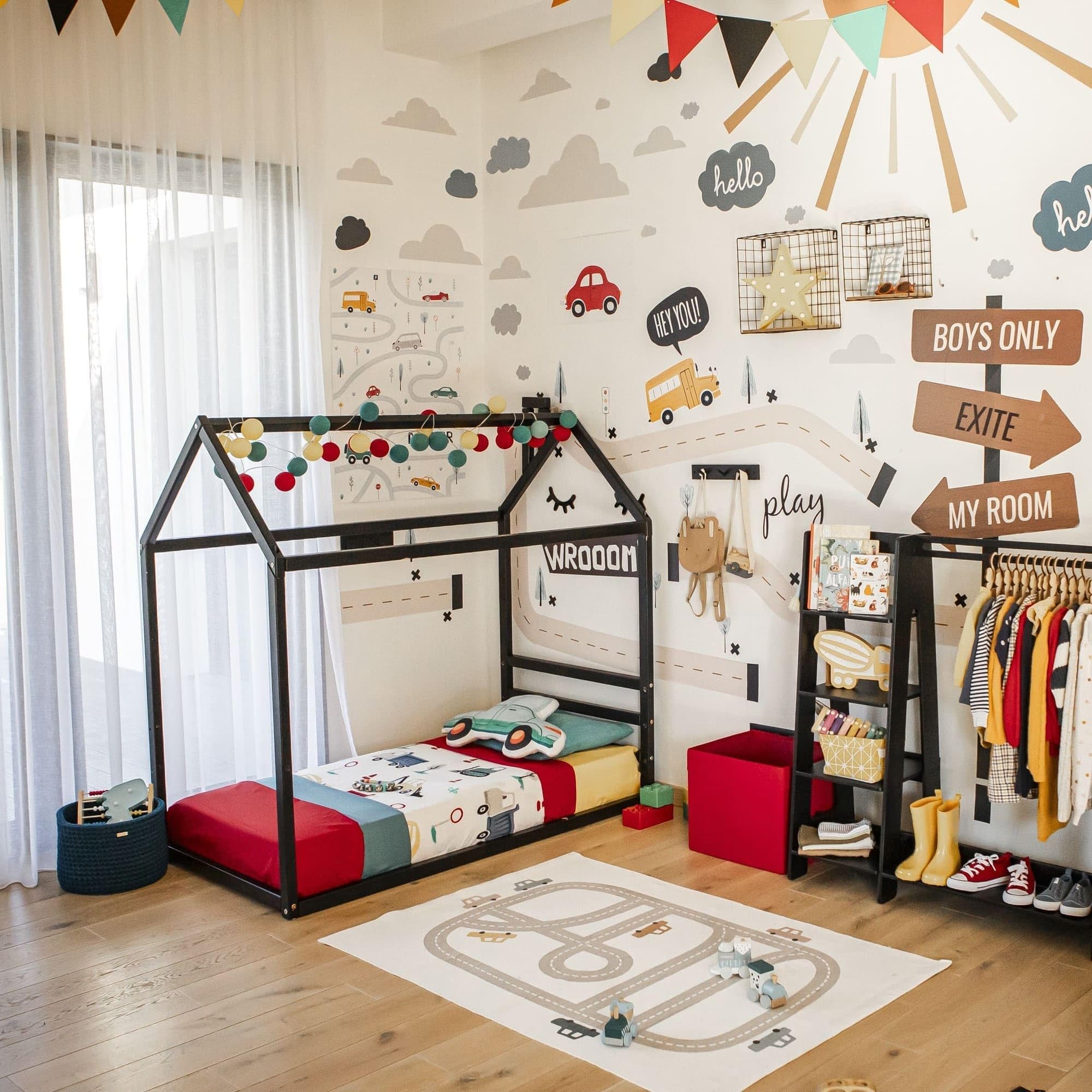 Montessori Kids House Bed - Twin Size for Cozy Sleep & Play