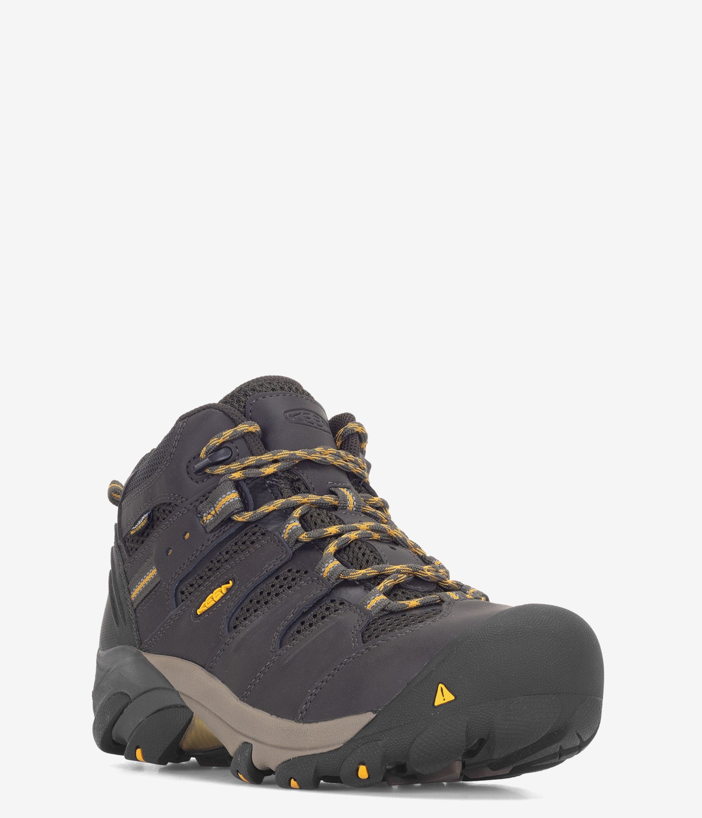 KEEN Utility Lansing Mid Waterproof Safety Toe Hiking Boots for Men - Durable Work Boots for Construction, Outdoor & Industrial Use