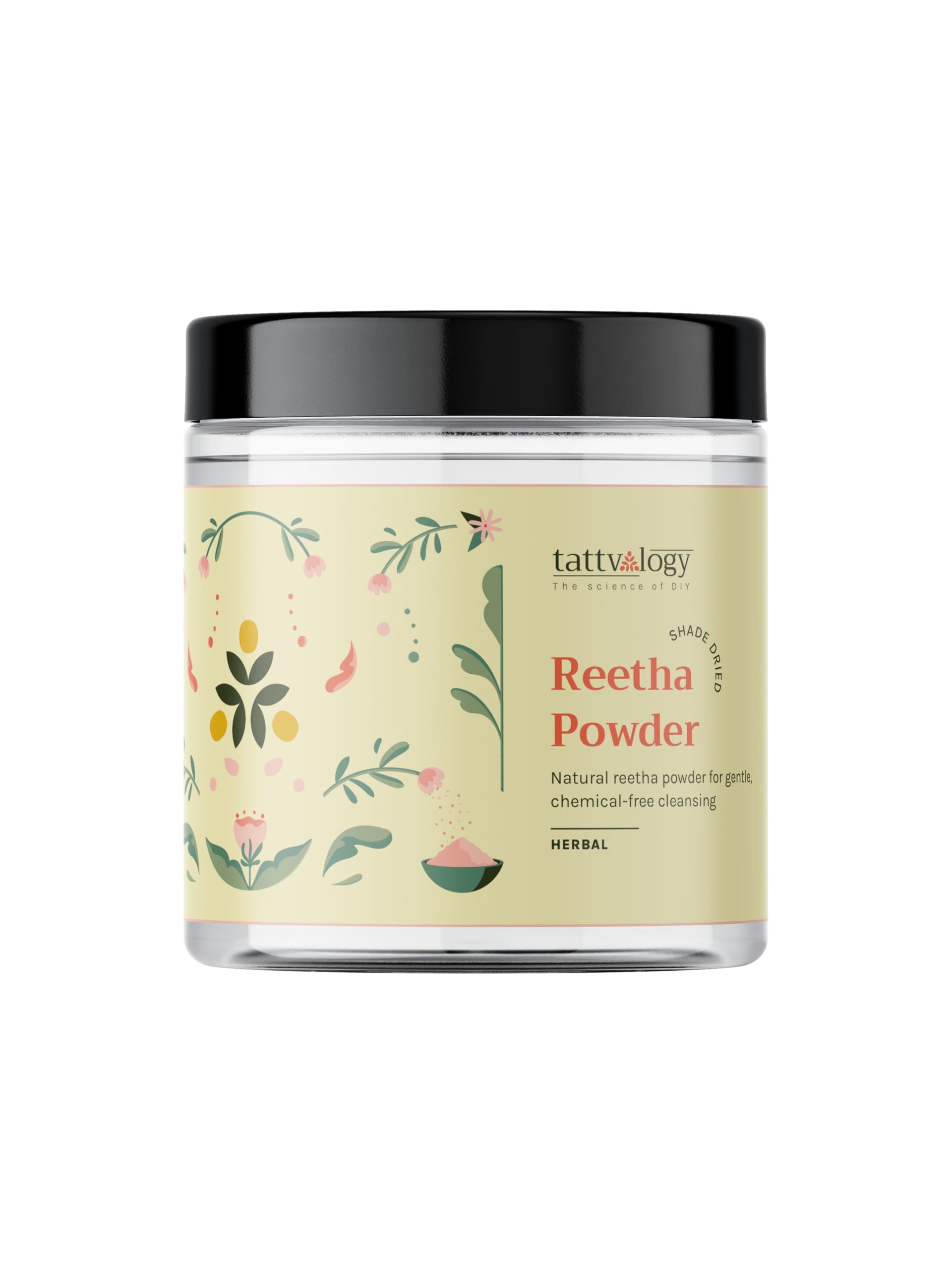 Organic Reetha Powder (Soapnut) - 100% Natural Aritha Powder for Silky Smooth Hair | Chemical-Free Hair Cleansing & Conditioning | Sapindus Trifoliatus | Kunkudukai | 200g Jar | Perfect for DIY Shampoo & Natural Hair Care Routine