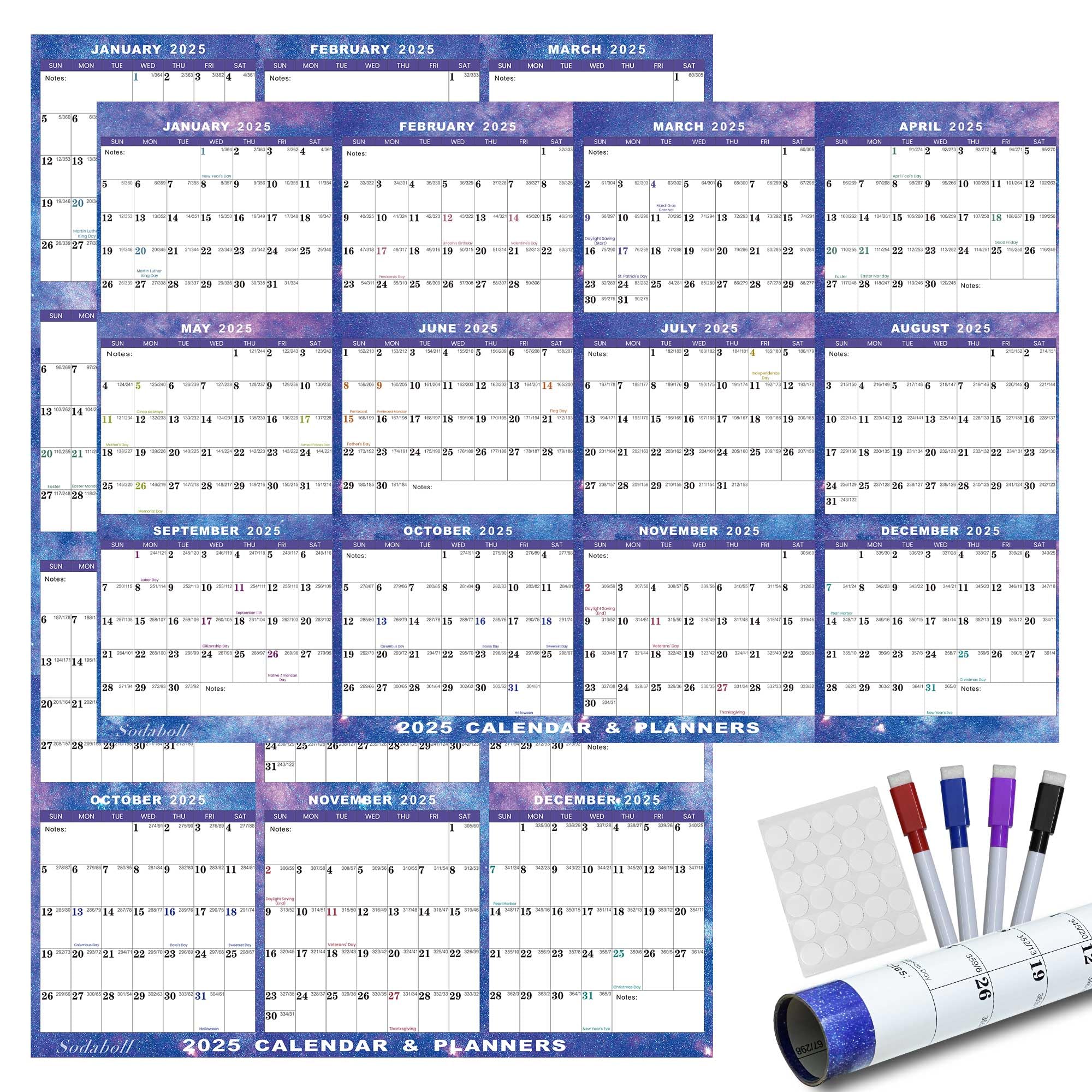 2025 Dry Erase Wall Calendar 32