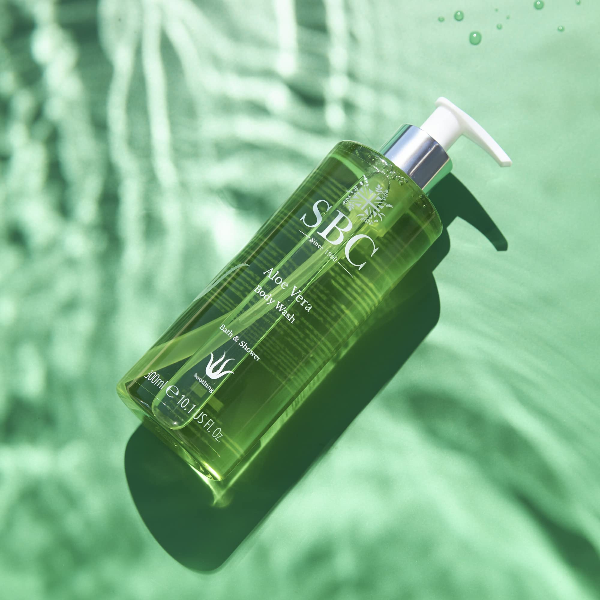 SBC Skincare Aloe Vera Body Wash 500ml - Soothing & Cooling After Sun Shower Gel for Hydration | Family-Friendly Moisturizing Shower Gel for Sunburn Relief & Daily Skincare