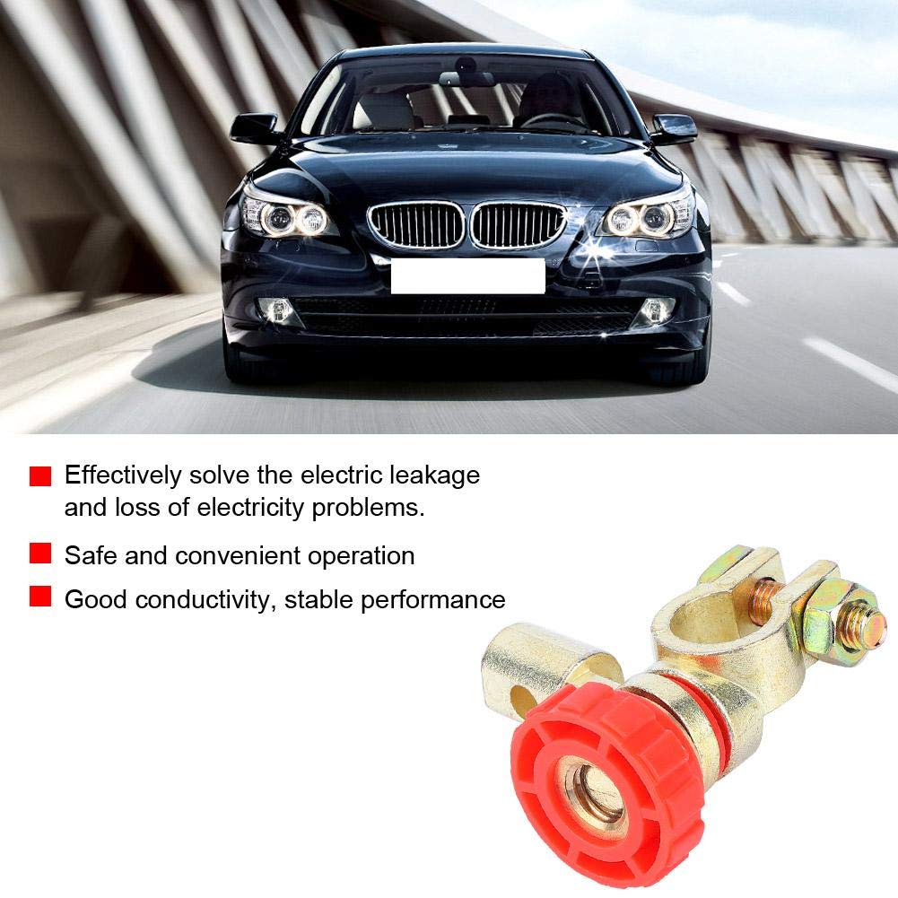 12V Car Battery Disconnect Switch - Heavy Duty Master Isolator with Terminal Link for Marine, RV, Truck & Off-Road Vehicles - Perfect for Winter Storage & Security Protection