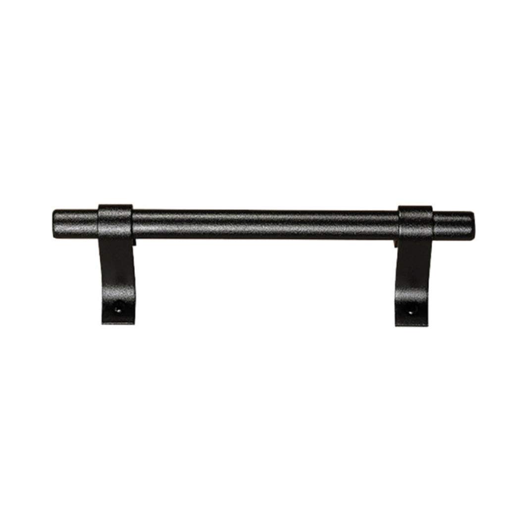 1PC Sliding Barn Door Handle - Matte Black Cast Iron Cabinet Pull Handle for Furniture & Gates - Durable Replacement for Home & Office Use