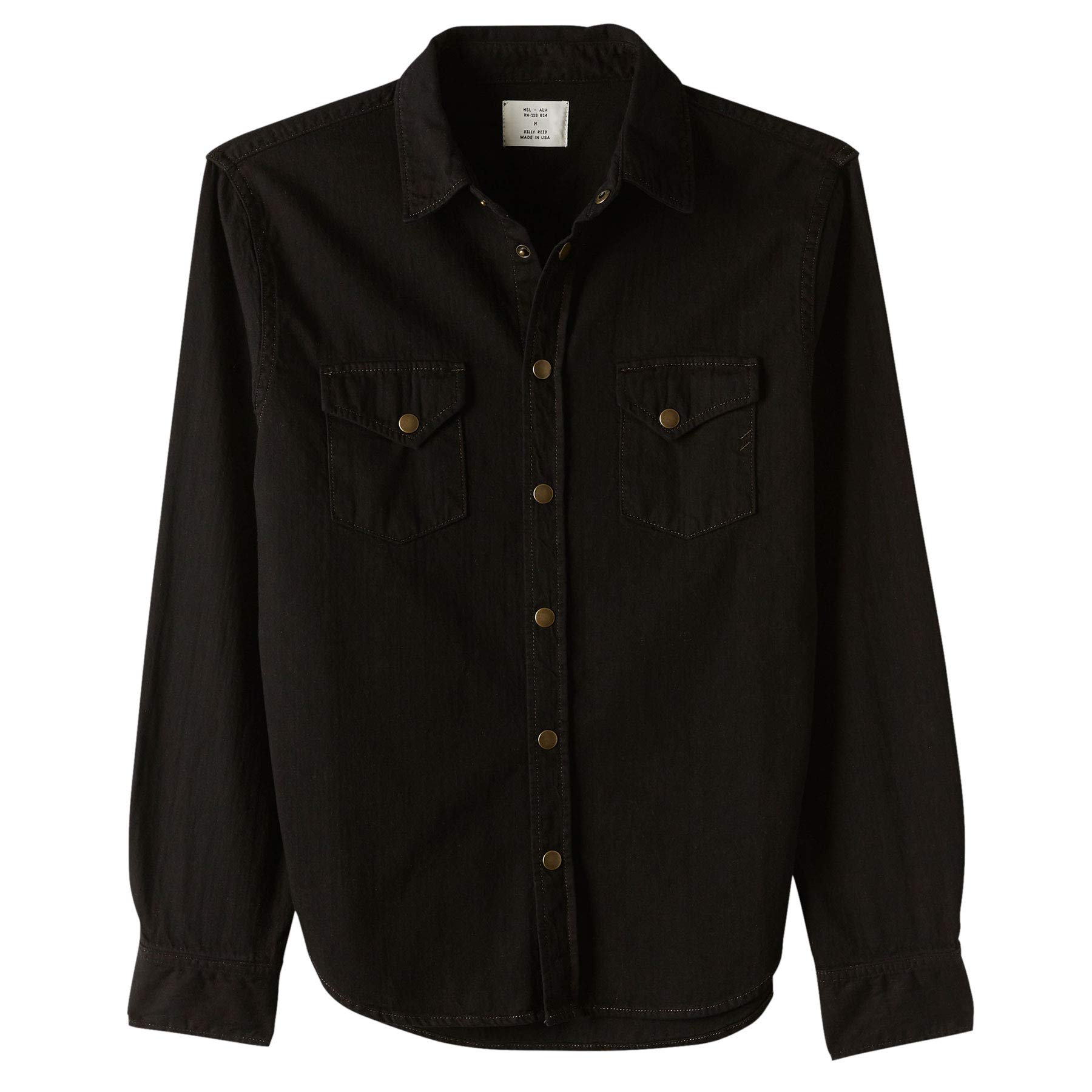 Billy Reid Men's Black Denim Shirt - Classic Casual Button Down for Everyday Wear & Outdoor Activities