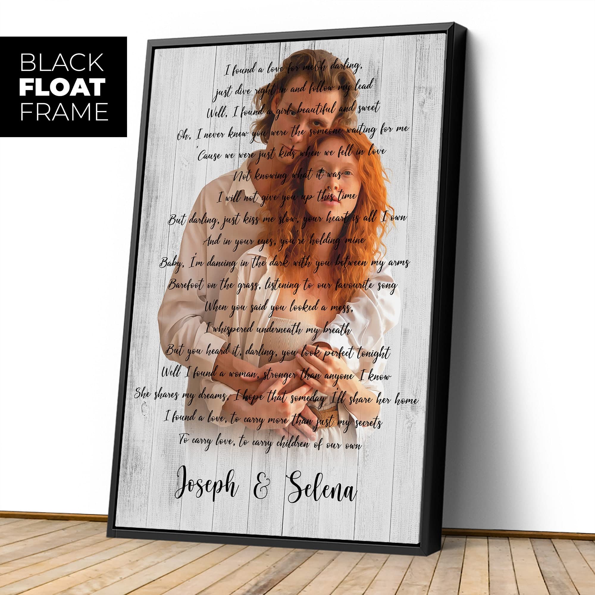 Custom First Dance Song Lyrics Portrait - Personalized Wedding Vows Sign, First Dance Lyrics Art, Wedding Illustration for Home Decor & Anniversary Gifts