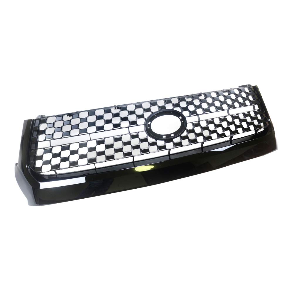 2014-2021 Toyota Tundra Gloss Black ABS Front Grill Replacement - Upgrade Hood Bulge & Lower Grille Assembly | Durable ABS Material | Perfect for Off-Roading & Truck Customization