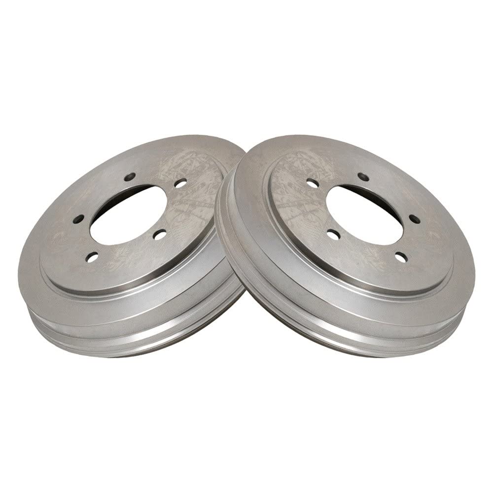 TRQ Rear Brake Drum Pair Set - Compatible with 2008-2009 Dodge Avenger, 2007-2012 Dodge Caliber, 2008-2014 Jeep Compass/Patriot, 2007-2009 Chrysler Sebring - Perfect for Smooth Braking & Vehicle Maintenance