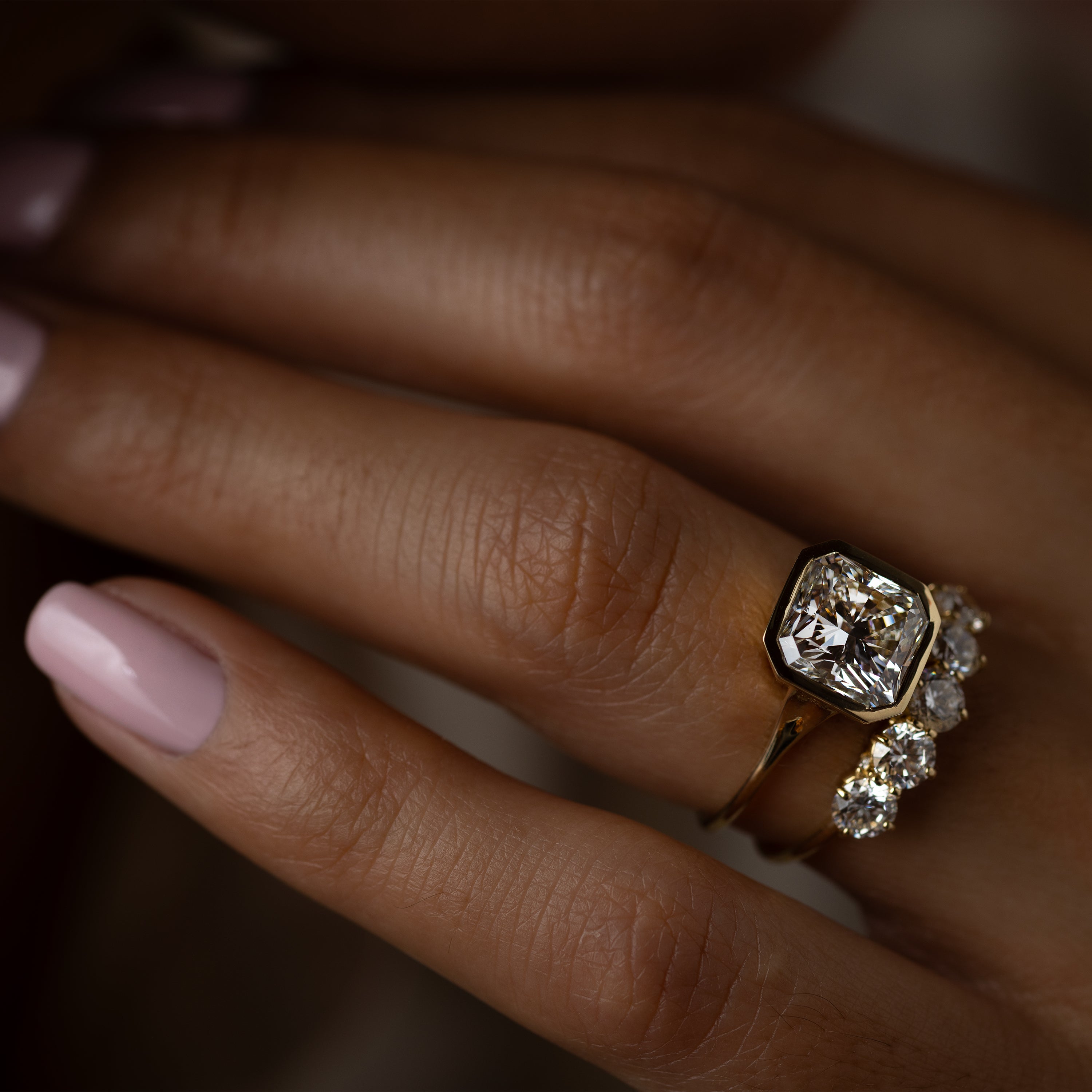 3.06ct Lab Grown Square Radiant Cut Avenue Ring - Ethical Diamond Jewelry for Engagement, Wedding & Anniversary Gifts