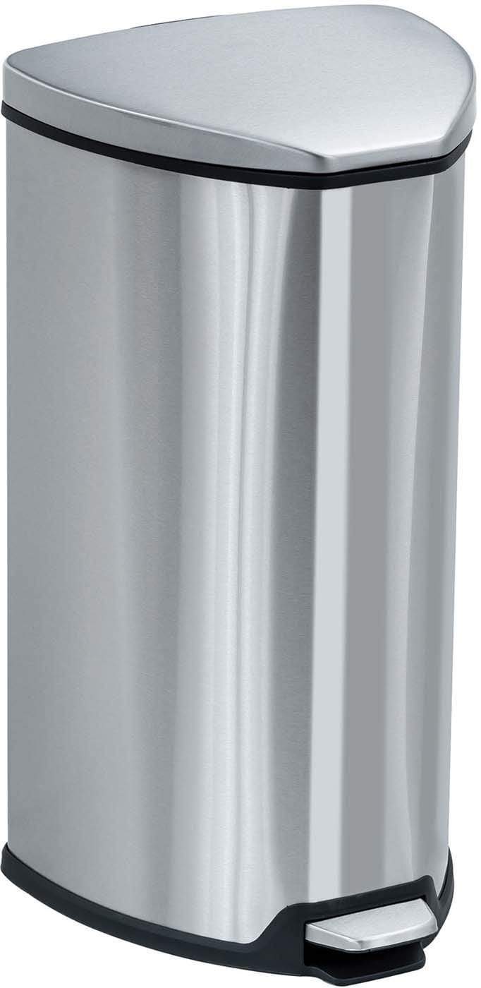 Stainless Steel Step-On Trash Can 7 Gallon with Lid - Touch-Free Kitchen & Office Waste Bin for Easy Hands-Free Disposal [9686SS]
