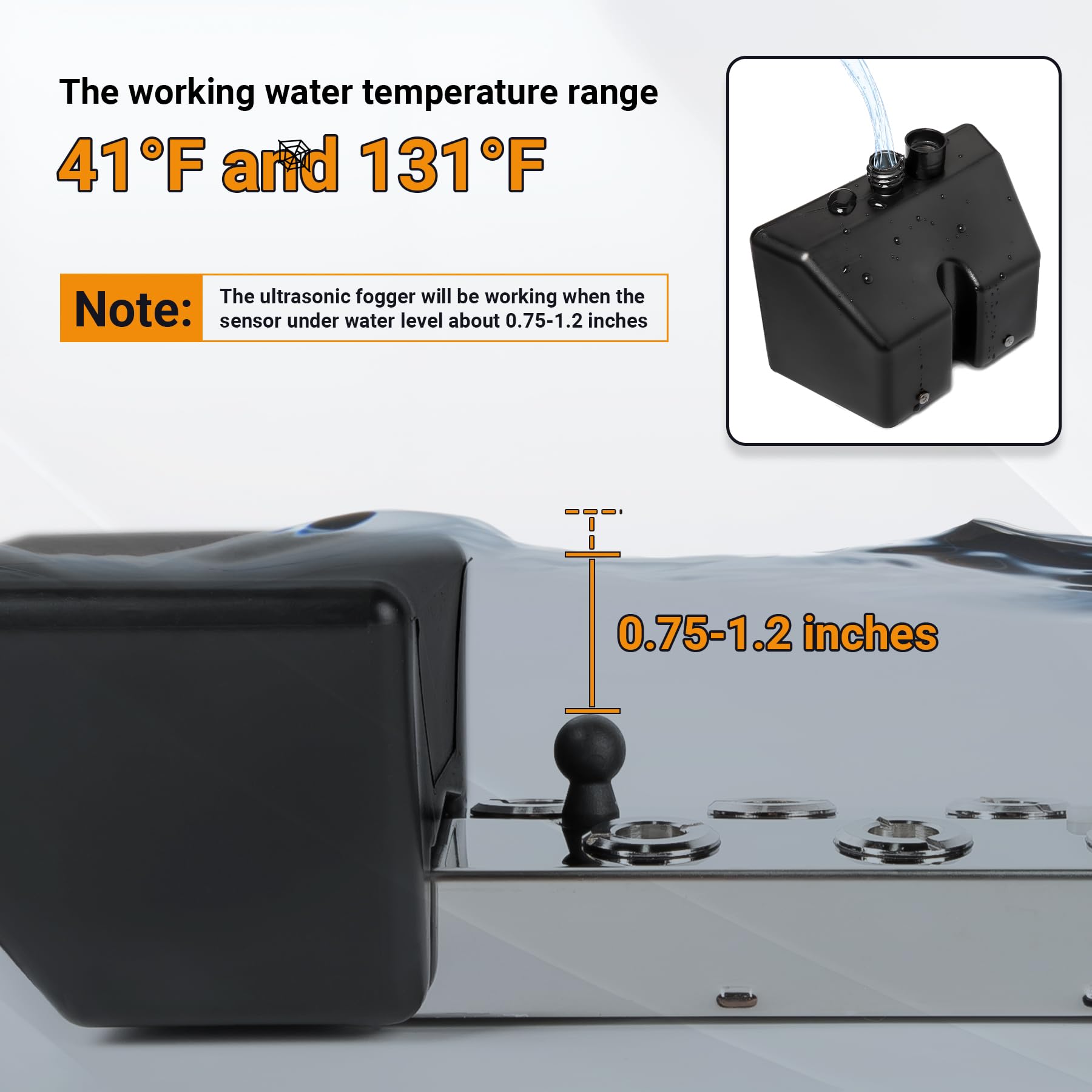 12-Head Ultrasonic Fogger with Float - 9000ml/H High Output Mist Maker, 400W Waterproof Power Supply - Ideal for Ponds, Greenhouses, Rock Gardens, Lawn Decor & Halloween Special Effects