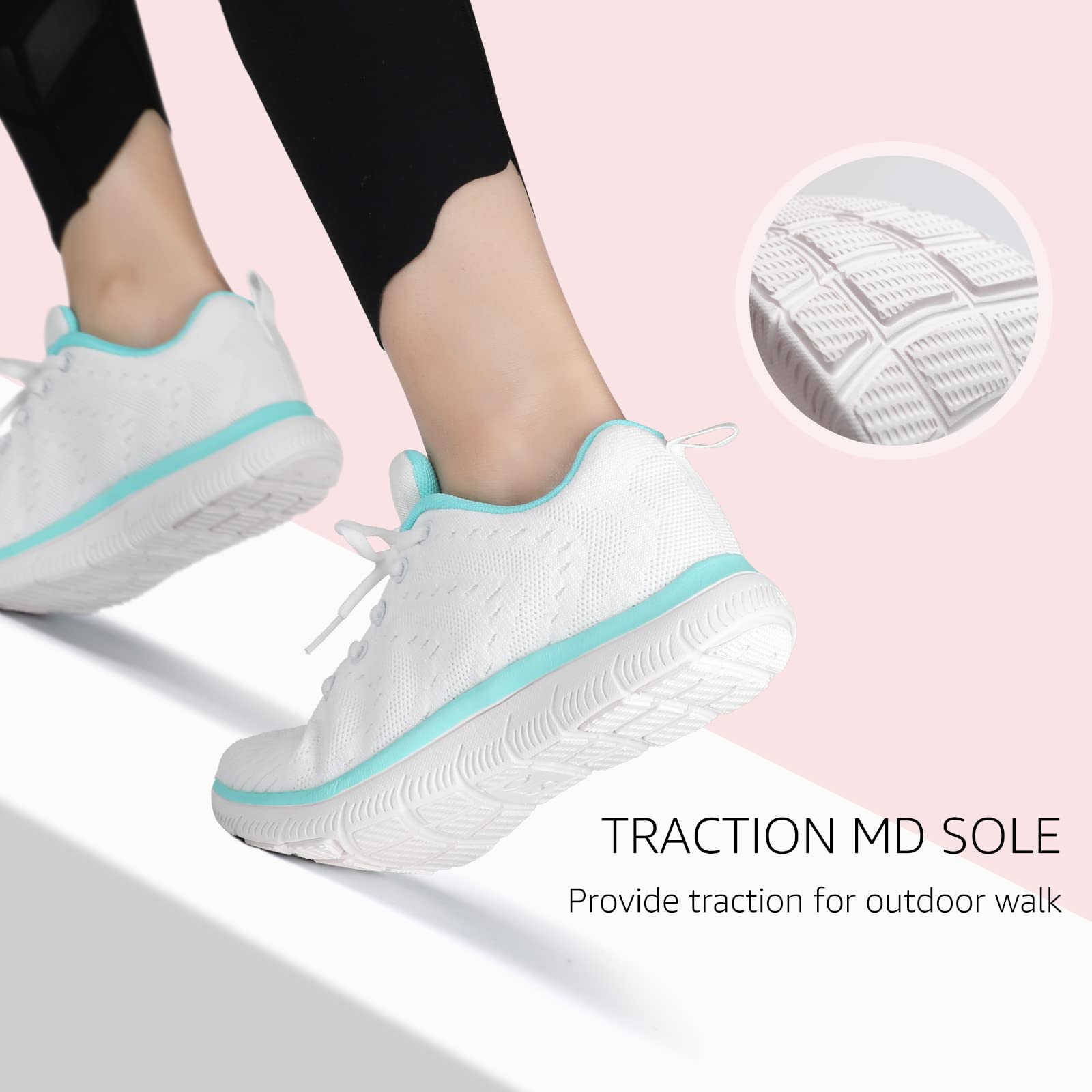 STQ Women's Lightweight Tennis Shoes - Comfortable Walking & Athletic Sneakers for Gym, Workout, Cross Training - Perfect for Running, Fitness & Casual Wear