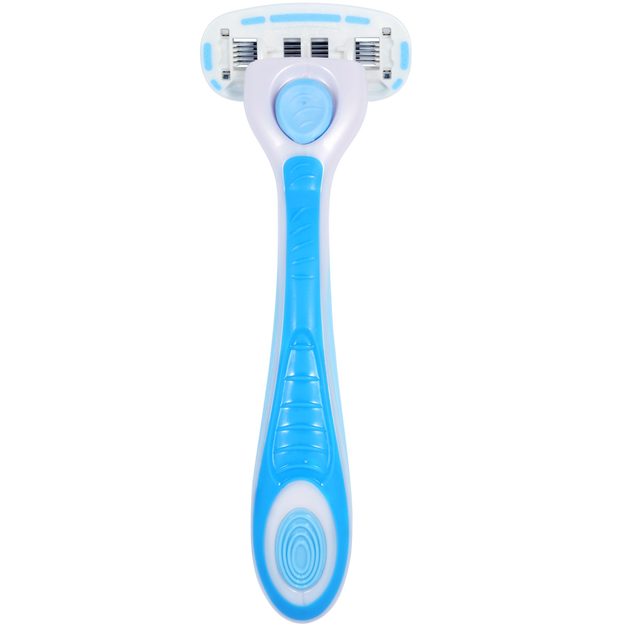 Amazon Basics 5-Blade Women's Razor with Handle, 2 Replacement Cartridges & Shower Hanger - Smooth Shaving for Legs, Underarms & Bikini Area - Cartridges Fit Amazon Basics Razor Handles Only (Previously Solimo) - Perfect for Home, Travel & Gym Use