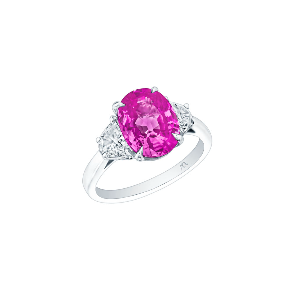 Exquisite Pink Sapphire Ring for Women - 14K Gold Plated Elegant Jewelry Gift for Engagement, Anniversary & Special Occasions