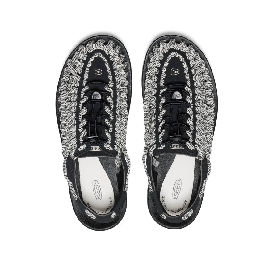 Men's UNEEK Flat Cord Sneaker x RFW - Lightweight Comfortable Slip-On Shoes for Walking & Travel | Black/Birch | Casual Outdoor & Gym Wear