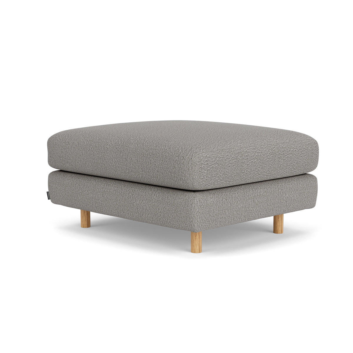 Stylish Dylan Boucle Ottoman - Modern Footrest & Accent Chair for Living Room, Bedroom, or Office - Soft & Durable Upholstered Pouf with Non-Slip Bottom