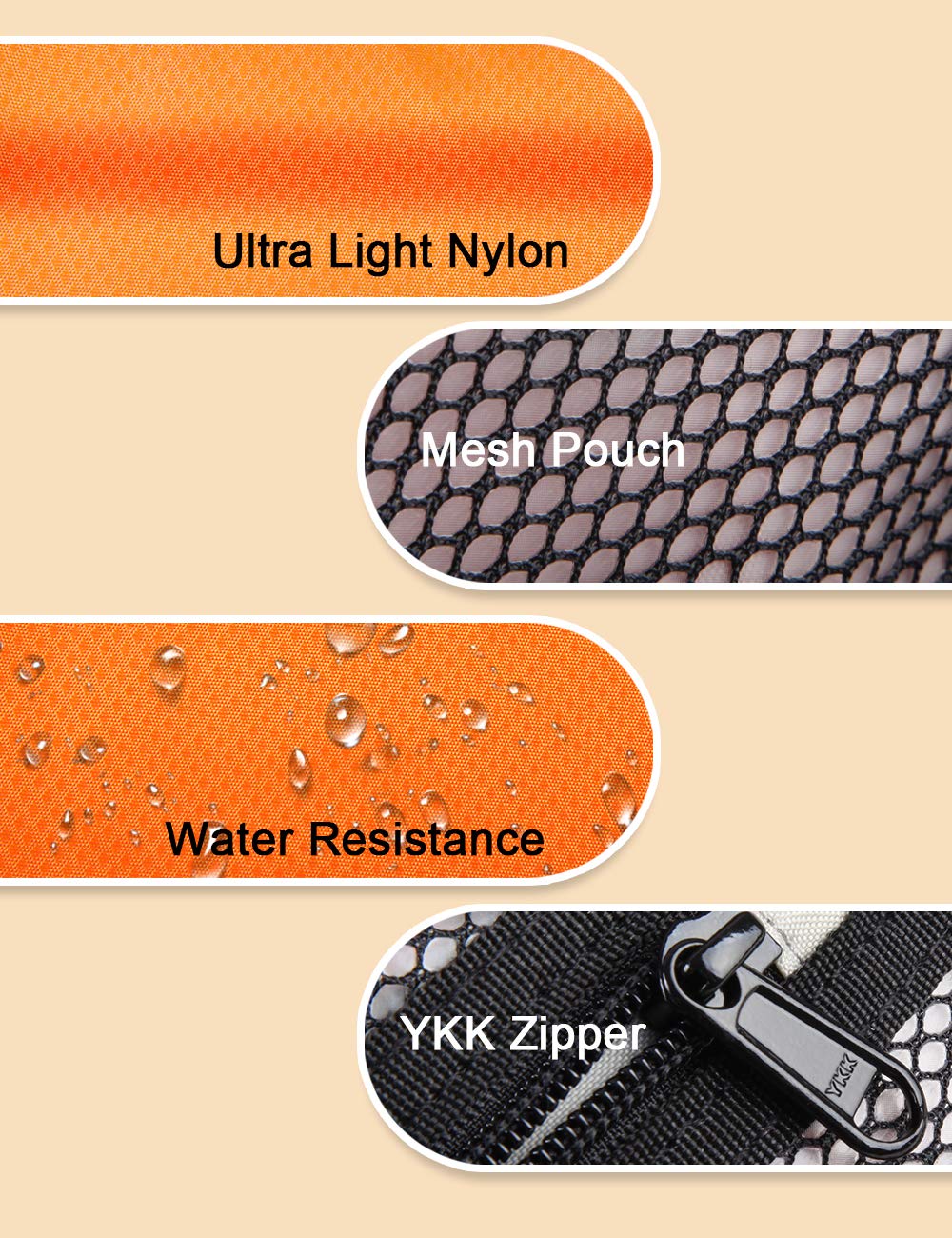 GOX Travel Toiletry Bag for Men - Waterproof Dopp Kit & Multifunctional Packing Organizer Pouch (Orange/Grey) - Perfect for Business Trips, Gym, Camping & Travel Accessories