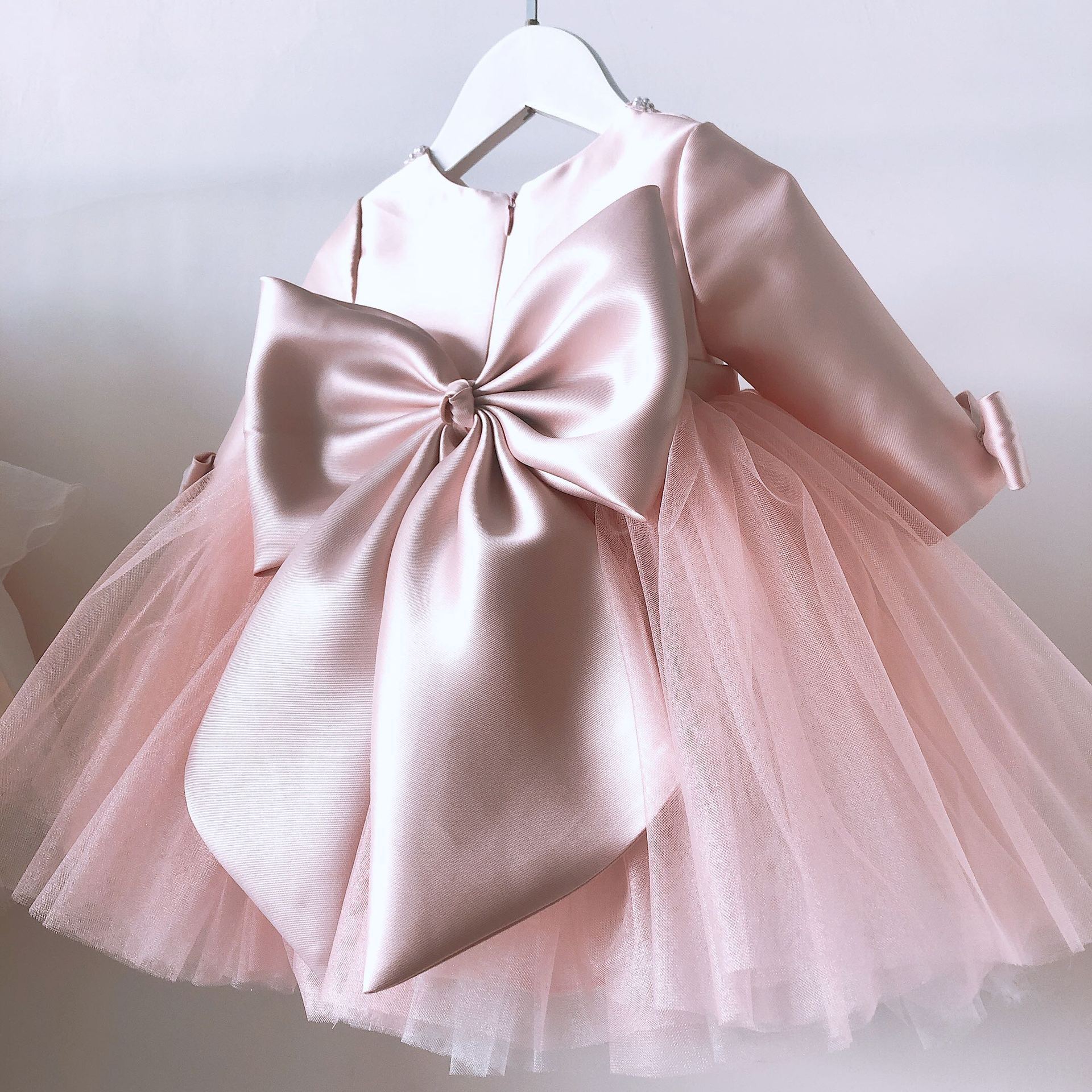 Baby Girl & Toddler Lace Bow Princess Dress - Elegant Cake Birthday Party Gown for 1-3 Years Old | Perfect for Birthday Celebrations, Photo Shoots & Special Occasions