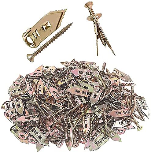 Gokame 10pcs Drywall Self-Drilling Anchors with Screws - 12x40mm Hollow Wall Expansion Anchors - No Drill Needed for Easy Installation - Perfect for Hanging Pictures, Shelves & Home Decor
