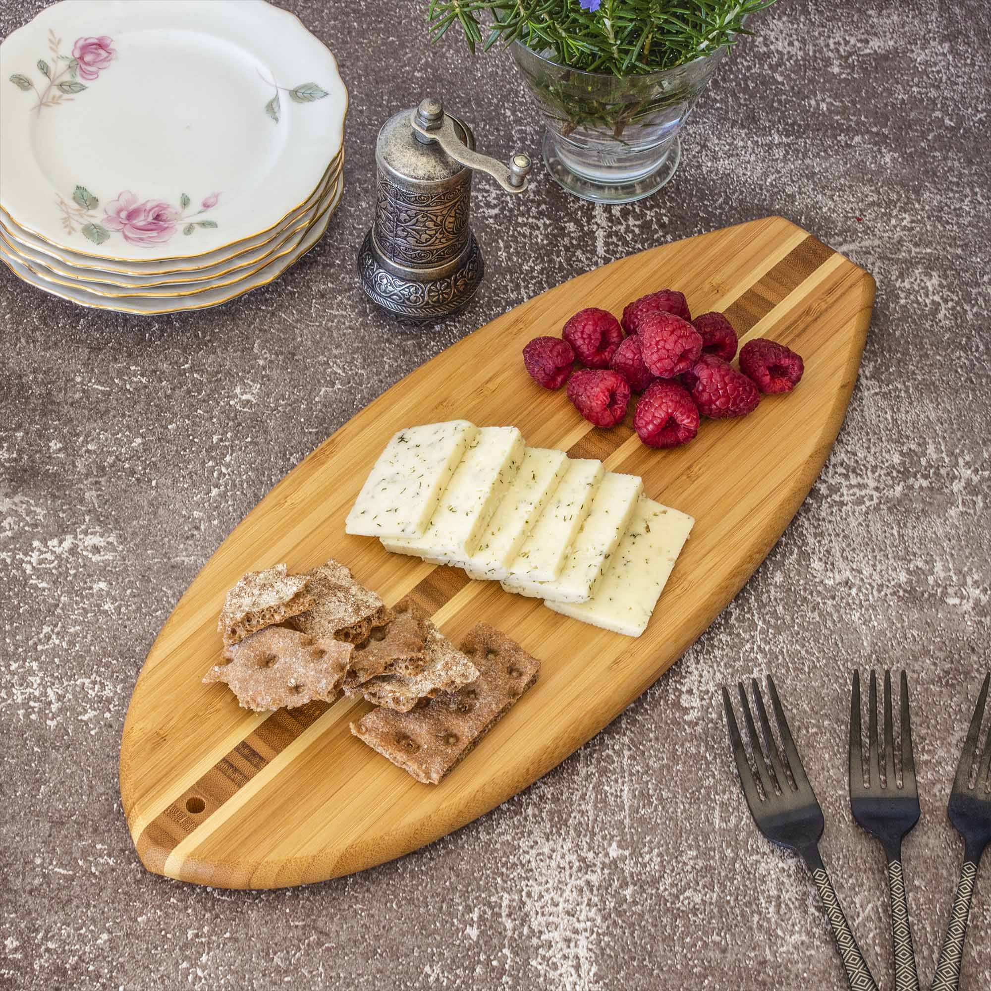 Li'l Surfer Bamboo Cutting Board - 14.5