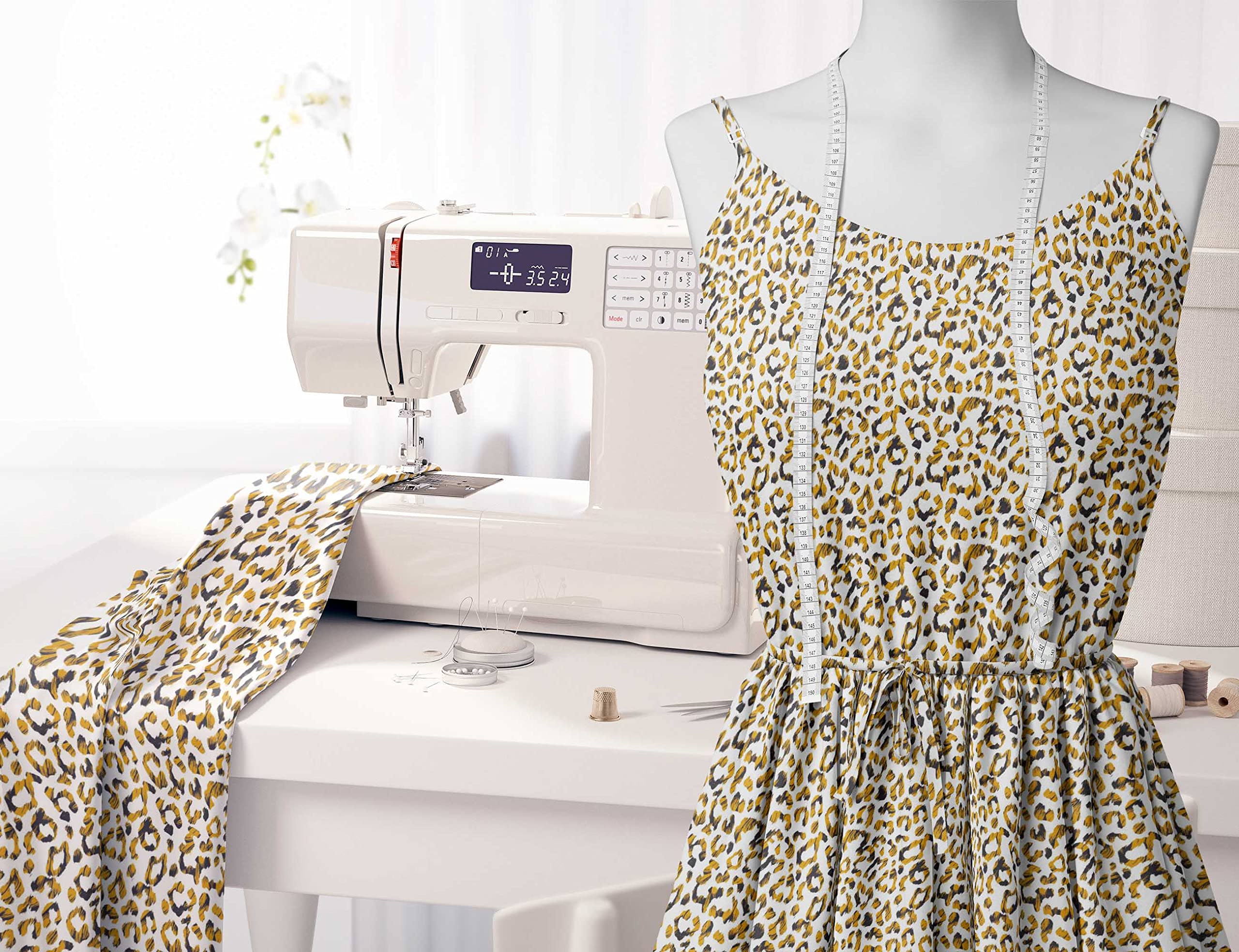 Soimoi Moss Georgette Brown Fabric by The Yard - 42 Inch Wide Leopard Print Animal Skin Textile - Stylish Trendy Printed Fabric for Dresses, Blouses, Scarves & DIY Fashion Projects
