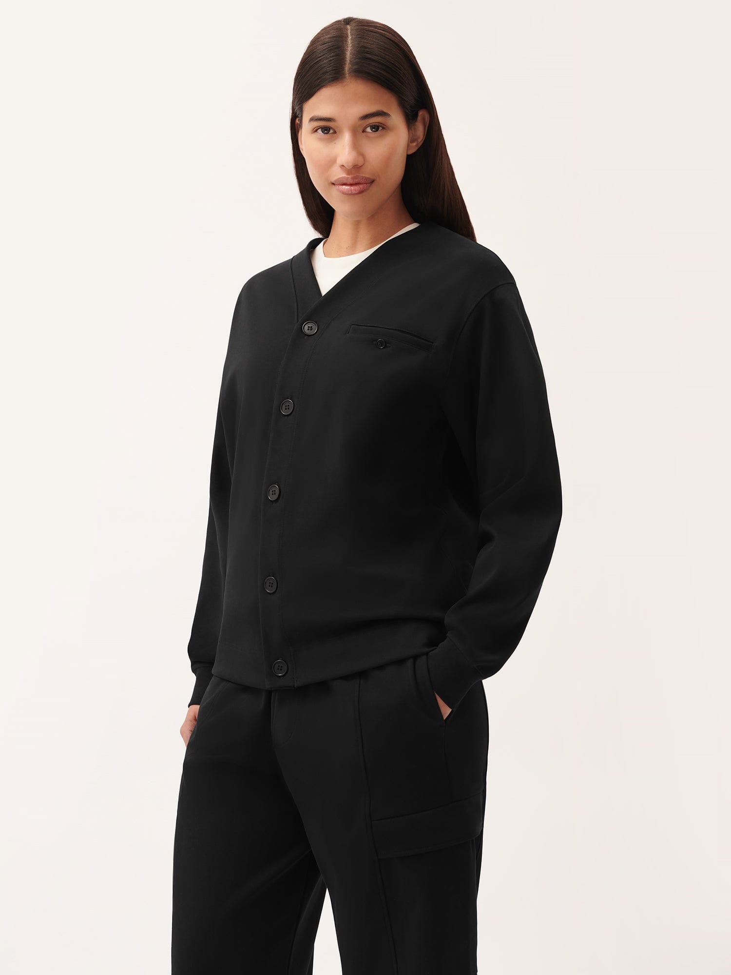 Women's DNA Double Jersey Liner Jacket - Black | Lightweight Stretch Comfort Jacket for Casual Wear, Layering & Outdoor Activities