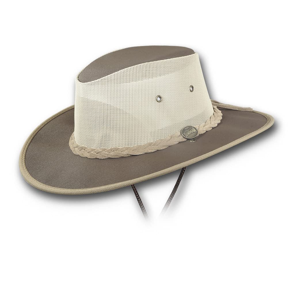 Barmah Hats Canvas Fedora Cooler Hat - Stylish Summer Sun Protection for Men & Women - Perfect for Outdoor Activities, Beach, Travel and Casual Wear