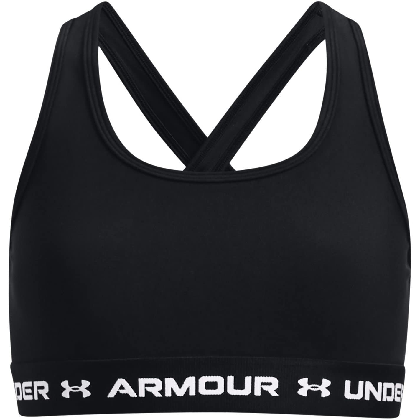 Under Armour Girls' Crossback Mid Sports Bra - Breathable Workout Top for Running, Yoga & Gym - Comfortable Support for Active Teens