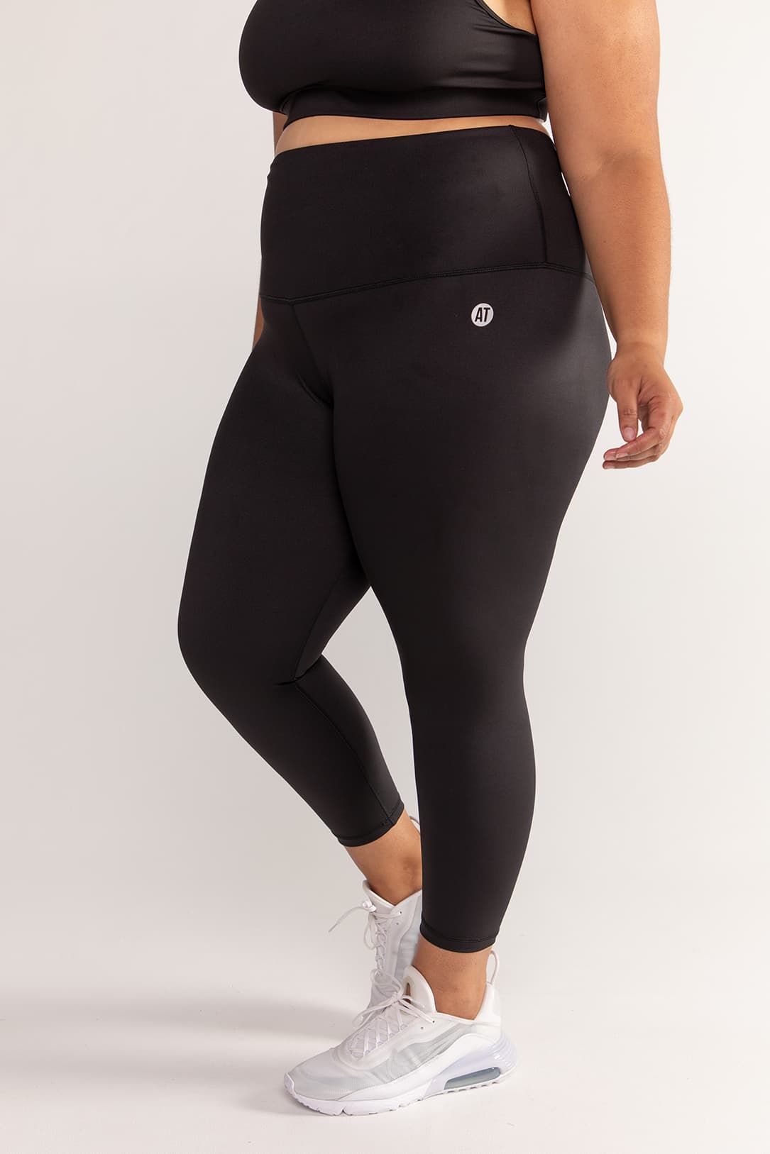 Essential High Waist 7/8 Yoga Leggings for Women - Black | Workout, Running & Gym Activewear