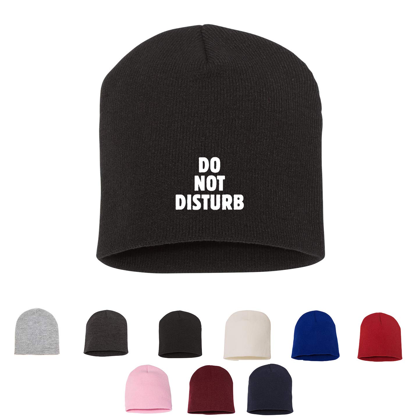 Warm Knit Winter Hat with Embroidery - Cozy Beanie for Cold Weather - Perfect for Outdoor Activities, Skiing, and Snowboarding