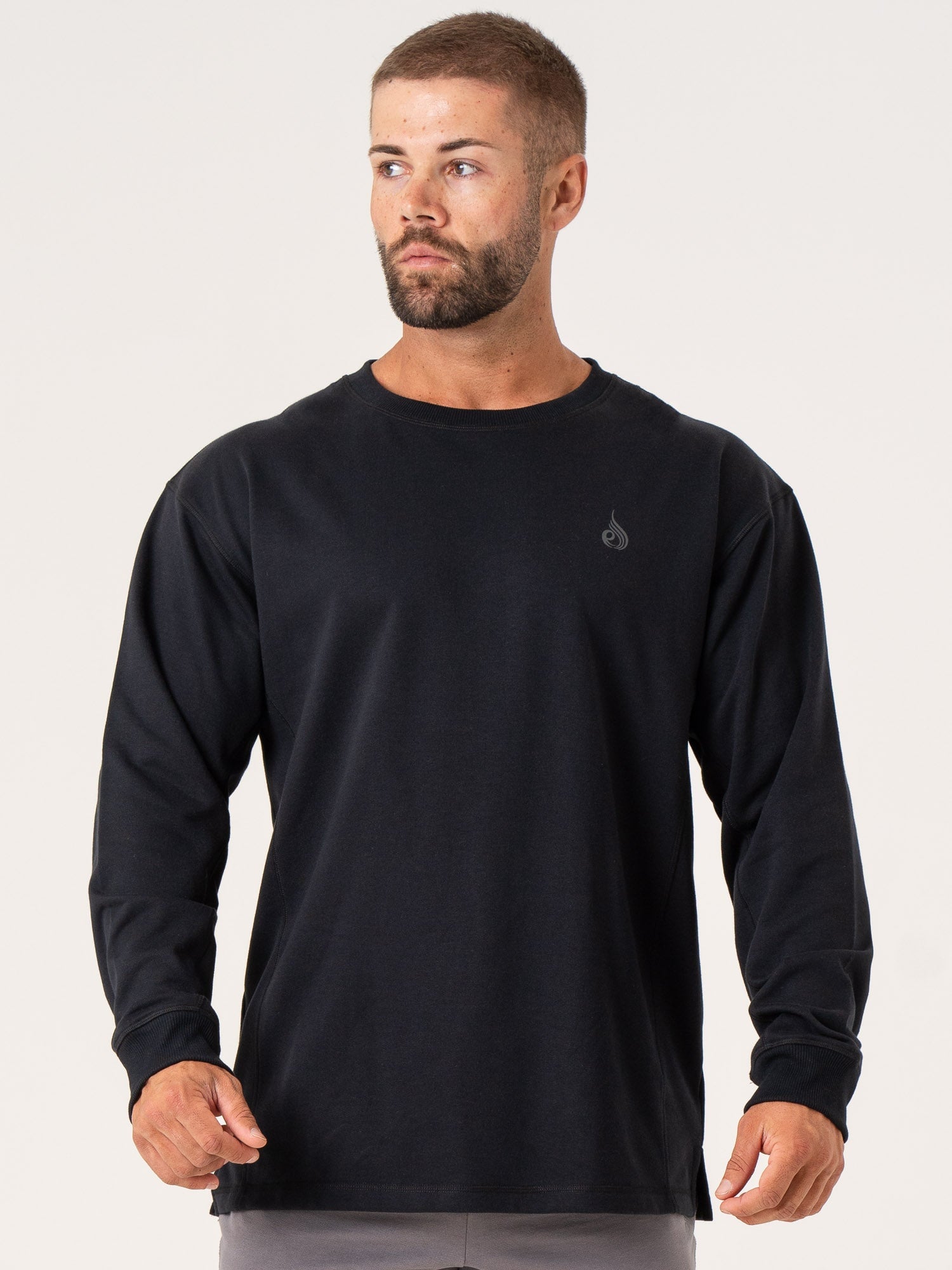 Premium Force Crew Neck T-Shirt for Men - Soft Cotton Black Tee - Casual Wear & Gym Workout Shirt