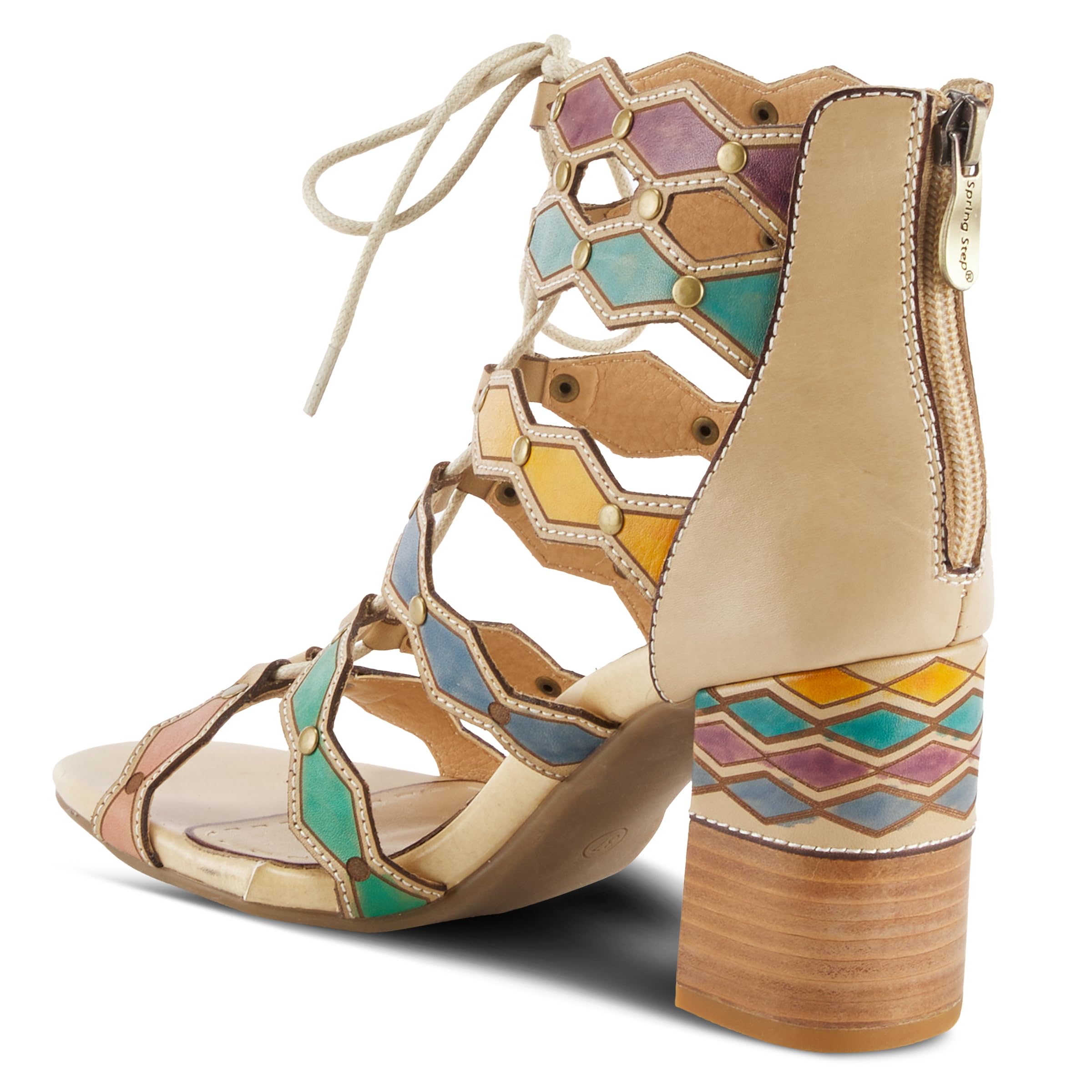 Spring Step L'Artiste Women's Art Deco Sandals - Comfortable & Stylish Open-Toe Shoes for Summer, Beach, and Casual Outings