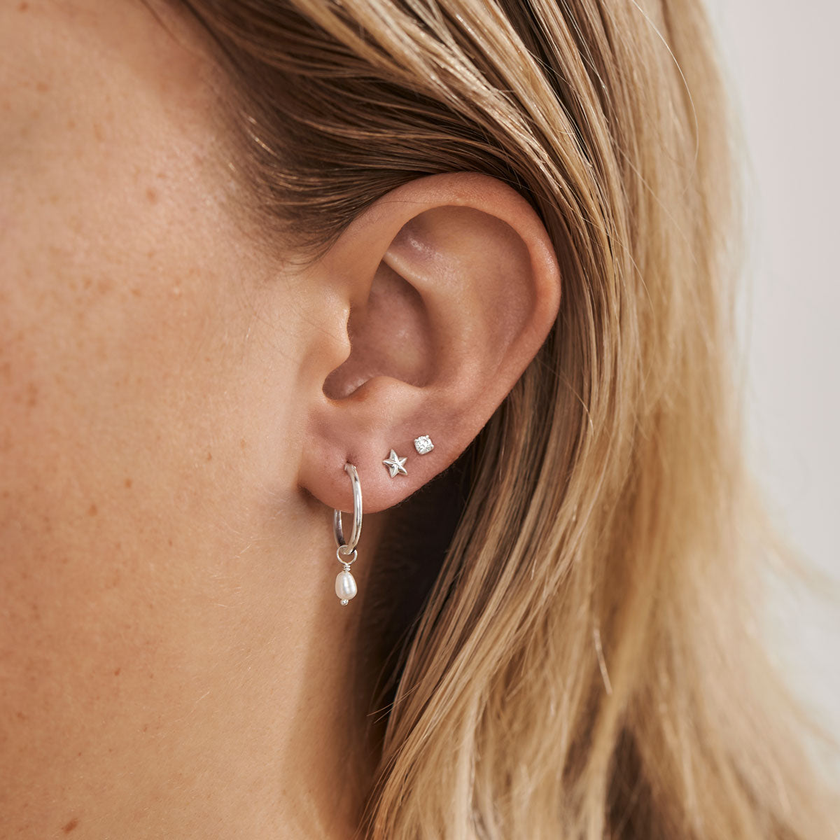 Elegant Pearl Hoop Earrings for Women - 14K Gold Plated Dainty Pearl Stud Earrings - Perfect for Weddings, Parties & Everyday Wear