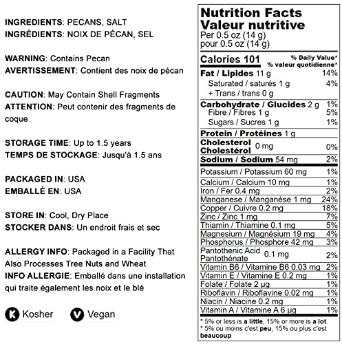 Food to Live Dry Roasted Pecan Halves with Himalayan Salt, 6 Pounds - Healthy Oven Roasted Lightly Salted Pecan Nuts | No Oil Added, Vegan, Kosher & Keto Friendly Snack | High in Protein & Fiber | Perfect for Baking, Salads & On-the-Go Snacking
