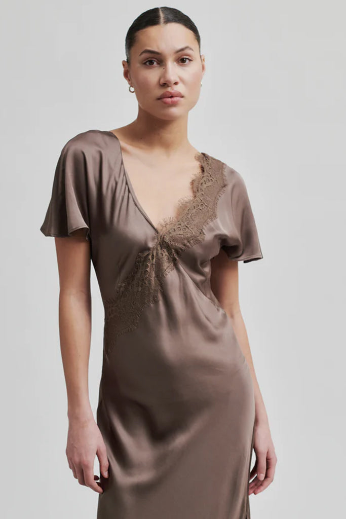 Wienna Maxi Dress for Women - Elegant Chocolate Chip Color, Perfect for Summer, Beach, and Casual Outings
