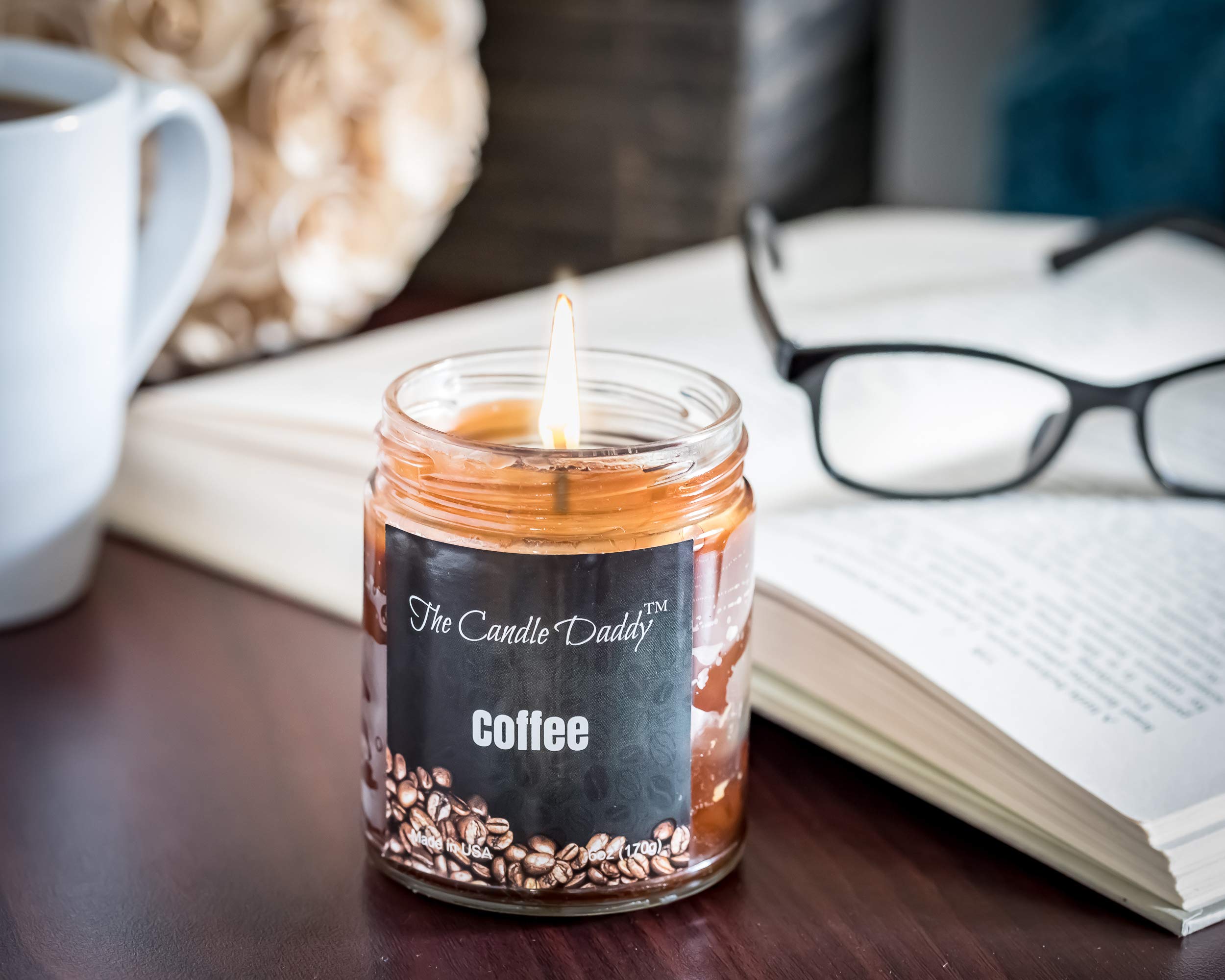 Premium Coffee Scented Candles & Wax Melts Set - 6 oz Candle & 3 x 2 oz Wax Melts - Aromatic Home Decor for Relaxation & Cozy Atmosphere - Perfect for Living Room, Bedroom & Office Spaces