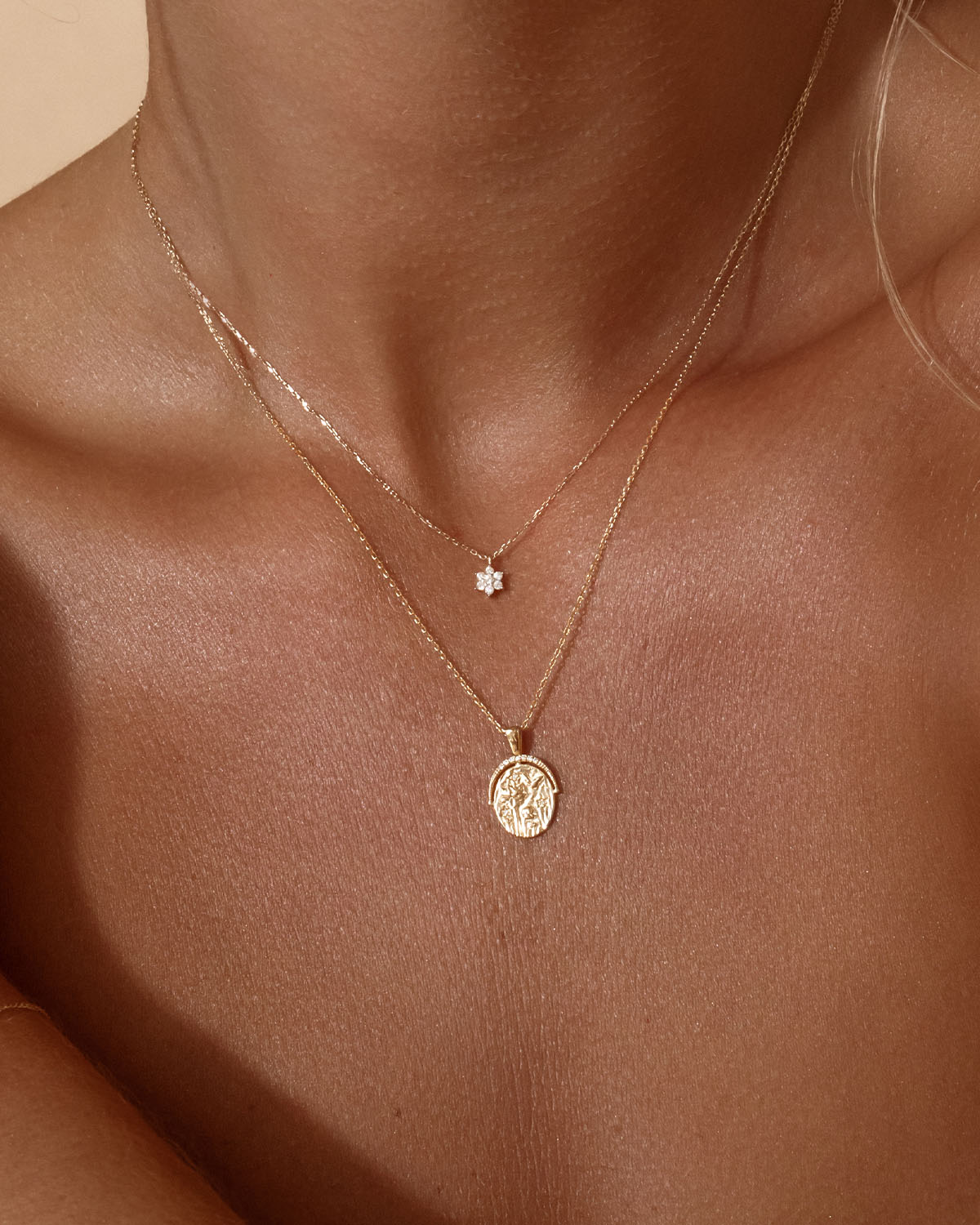14K Solid Gold Crystal Lotus Flower Necklace for Women - Elegant Boho Pendant Jewelry Gift for Birthday, Anniversary & Special Occasions | Perfect for Yoga, Meditation & Spiritual Wear