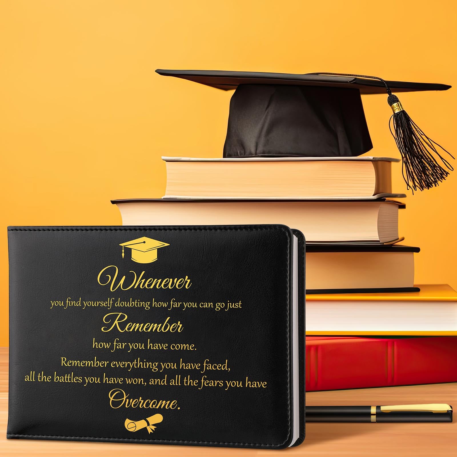 Geyoga Class of 2025 Graduation Guest Book with Pen - 6x8 Inch Memory Scrapbook for Senior Night, College Party & Graduation Gifts - Perfect for High School/University Graduation Ceremonies, Open House Events & Alumni Reunions